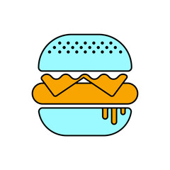 burger icons  symbol vector elements for infographic web