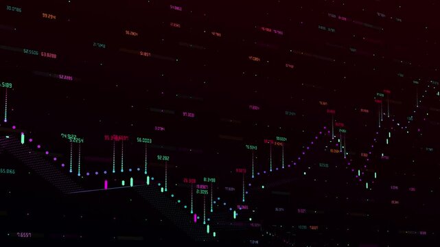 Growing virtual holographic graph of business growth, stocks. Development, planning and strategy, stock market, business progress, motivation or concept of success, opportunities, challenges and busin