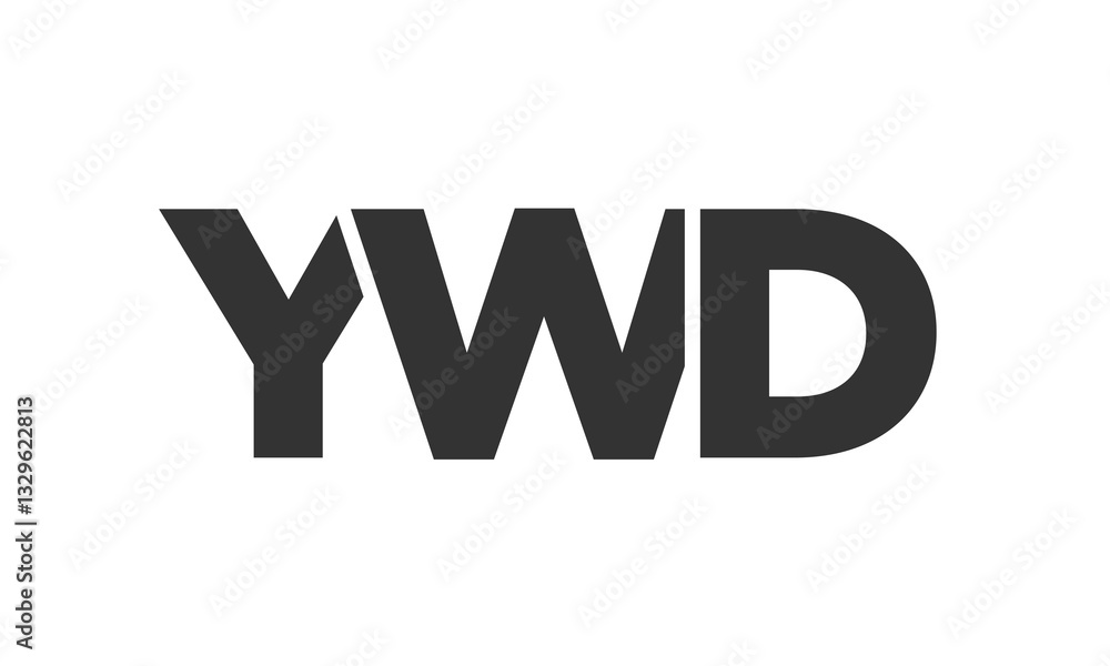 Fototapete YWD logo design template with strong and modern bold text. Initial based vector logotype featuring simple and minimal typography. Trendy company identity.