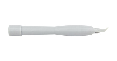 plastic spatula for disassembling the case of phones and laptops, isolated from the background