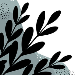 Beauty Leaf Corner Border Illustration