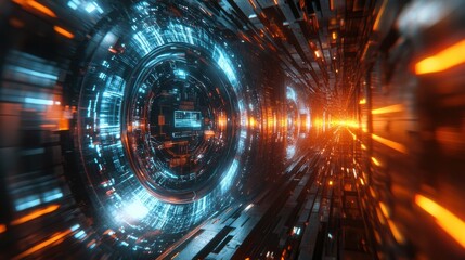 Obraz premium Superconducting Quantum Core Processing AI Commands, Version 2-6x.