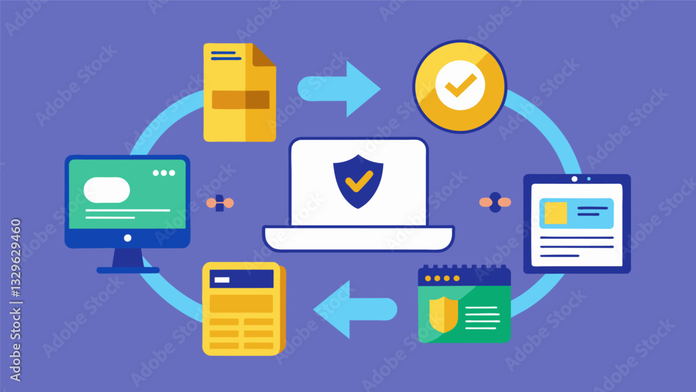 Poster during the return process the customers data is securely transmitted to the payment gateway for a re