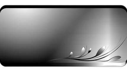 A metallic rectangle with decorative floral design elements
