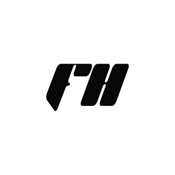 FH monogram logo design letter text name symbol monochrome logotype alphabet character simple logo