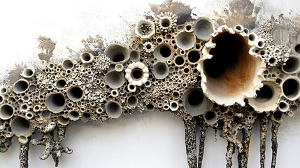 Ceramic art installation for exhibition backdrop