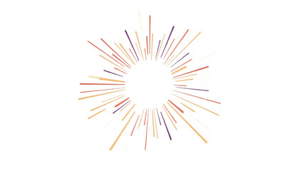 Fototapeta premium Colorful confetti explosion design on white background, celebration symbol