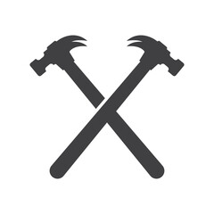 Hammer logo icon vector flat design