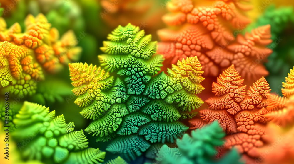 Poster vibrant bunch of colorful leaves showcasing nature's palette with intricate patterns in a beautiful 