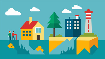 Emergency planners utilizing data on earthquake fault lines and soil composition to plan and enforce building codes for highrisk areas.. Vector illustration