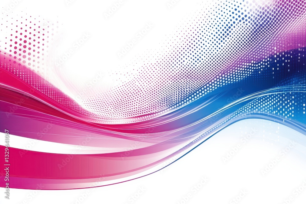 Poster colorful abstract wave background with dots and gradients effect