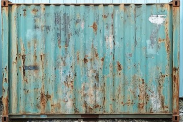 Naklejka premium Detailed Shipping Container Close-Up