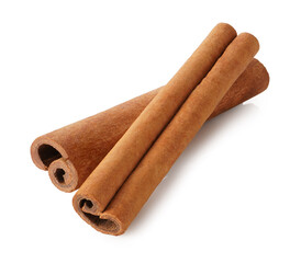 Cinnamon sticks isolated on white background