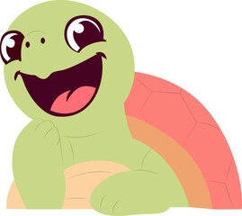 Happy Cartoon Turtle