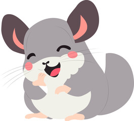 Happy Cartoon Chinchilla