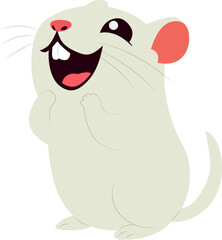 Happy Cartoon Mouse Illustration
