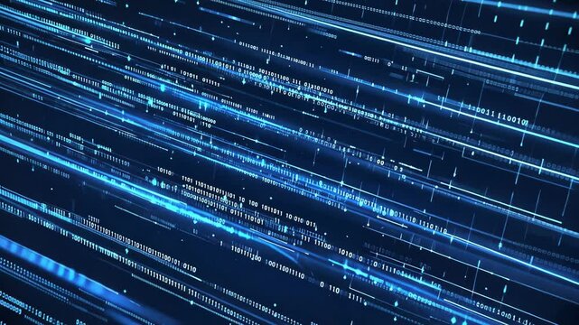Dynamic Visualization of High-Speed Data Transfer in a Digital Environment with Binary Codes