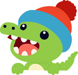 Cute Crocodile Winter Hat