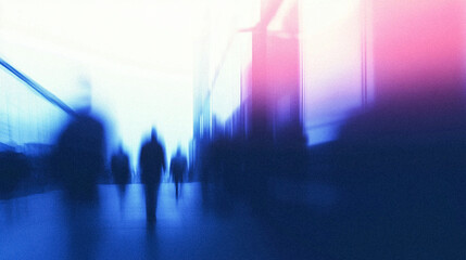 Motion Blur of Business Professionals Walking in a Modern Office Space – Corporate Growth, Entrepreneurship, and Teamwork Concept