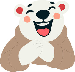 Happy Polar Bear Cartoon