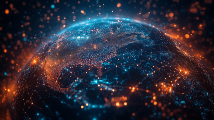 Obraz premium Business with technology, high technology for future. Generative AI Illustration.
