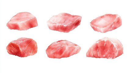 Raw fresh meat steaks ready for