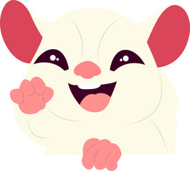 Happy Cartoon Mouse Waving Hello