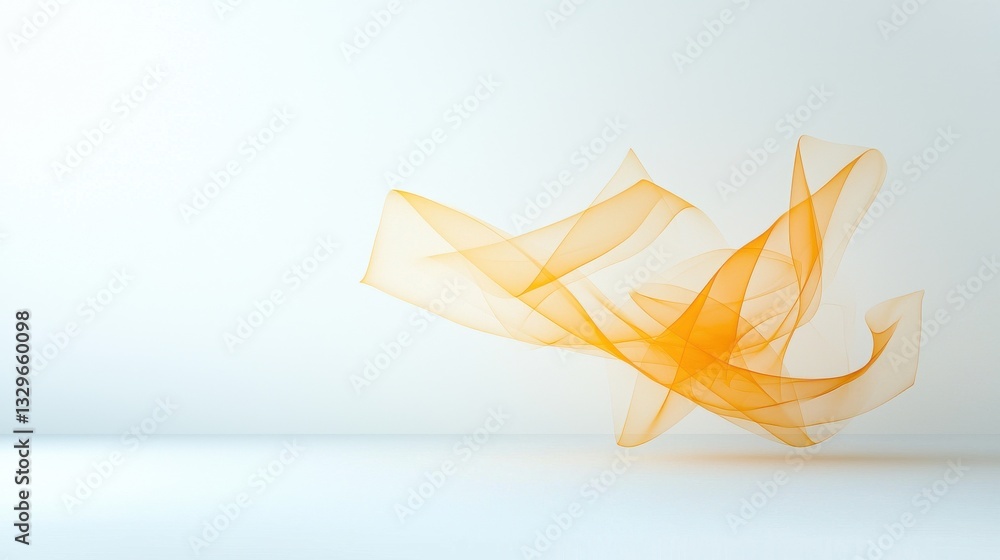 Poster flowing abstract curves and shapes create dynamic digital art background with vibrant colors gracefu