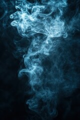 Mystical Ethereal Smoke Effect Element Rising Against Dark Background Perfect for Dramatic Compositing and Visual Effects