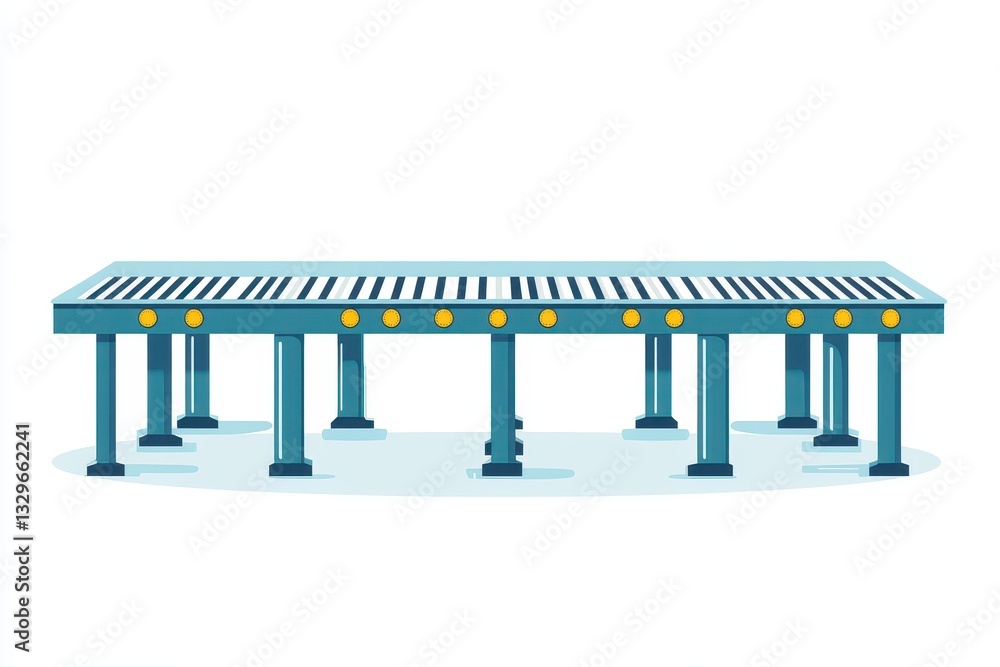 Poster conveyor system in a warehouse setting for material handling