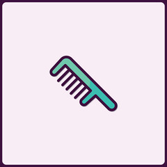 Stylized hair care tool icon illustration offering a simple and modern grooming solution