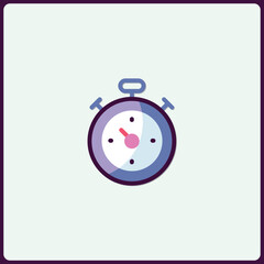 Stylized stopwatch icon emphasizing speed precision and time management