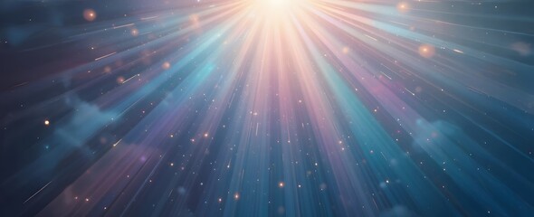Radiant Light Rays with Soft Bokeh and Dreamy Pastel Colors for Design