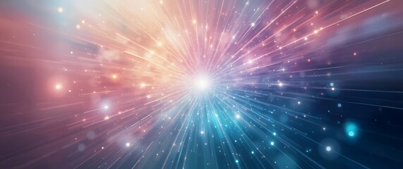 Fototapeta premium Radiant Light Rays with Soft Bokeh and Dreamy Pastel Colors for Design