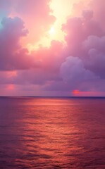 Obraz premium Serene Pastel Clouds with Soft Sunlight: A Dreamy Sky Background
