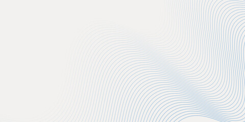 Abstract background with wavy blue lines on a white background. The blue lines create a flowing, textured pattern on the white surface. Minimal abstract gradient wavy line modern
