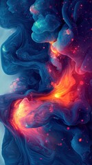 Fototapeta premium Vibrant colorful abstract background with swirls and patterns creating an eye-catching design