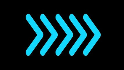 Modern and streamlined right arrow design, symbolizing progress and forward direction with sharp edges and clean aesthetics.