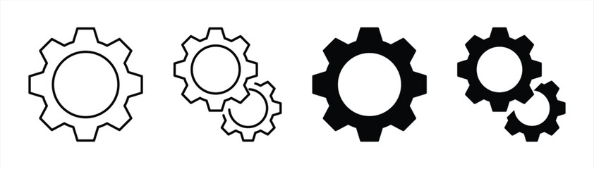 gear icon. engineering and mechanism vector illustration