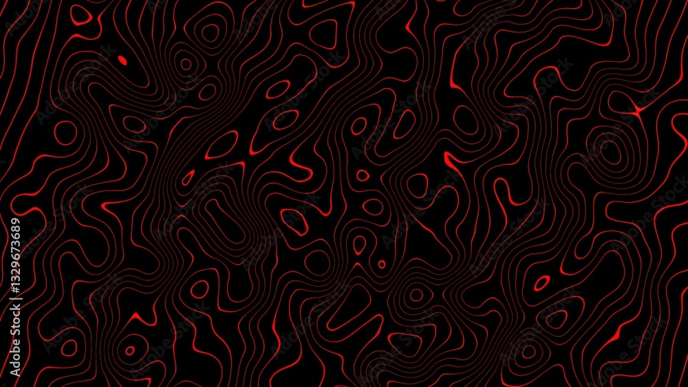 Poster minimalist topography-inspired background, combining flowing curves and contours to create depth in 