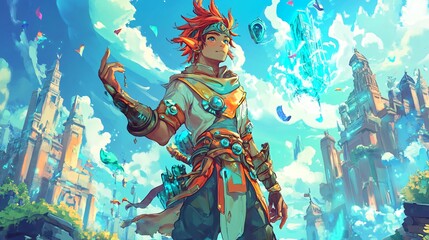 Professional Game Character Page Header or Banner Image for Creative Projects