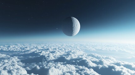 Moon Clouds Midnight Sky Landscape Scene