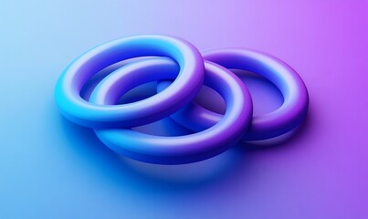 Abstract rings on gradient background