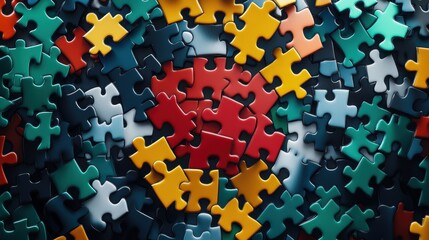 Puzzle. Business strategy, success solution, jigsaw games symbol. Idea metaphor. Creative idea, connection, challenge, partnership, teamwork, match