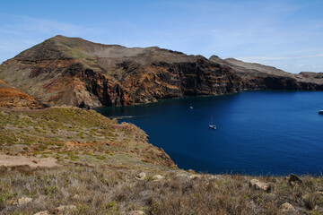 view of Ponta de São Lourenço - volcanic peninsula on Madeira island (Portugal)