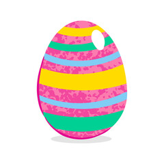 Vector Colorful Illustration of Easter Egg Isolated on White Background