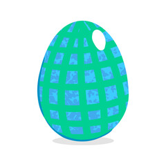 Vector Colorful Illustration of Easter Egg Isolated on White Background