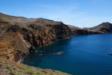 view of Ponta de São Lourenço - volcanic peninsula on Madeira island (Portugal)