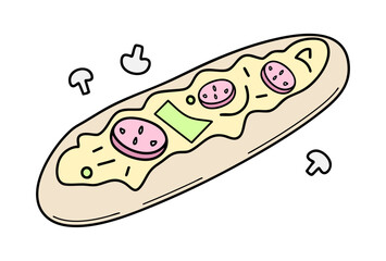 Zapiekanka ilustracja