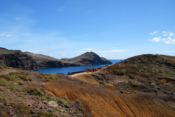 view of Ponta de São Lourenço - volcanic peninsula on Madeira island (Portugal)